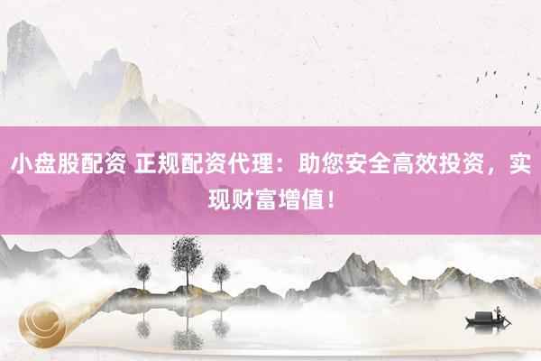 小盘股配资 正规配资代理：助您安全高效投资，实现财富增值！