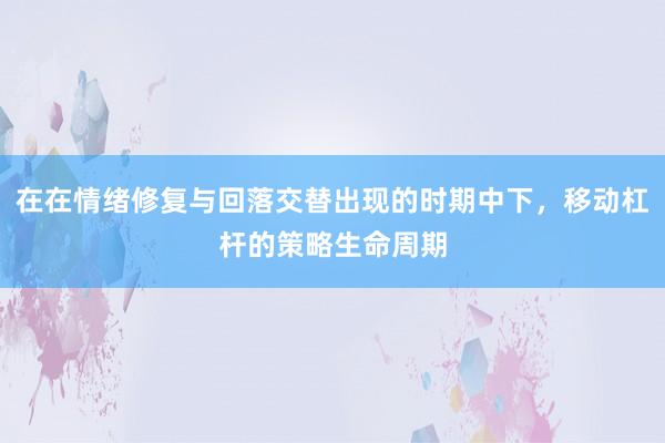 在在情绪修复与回落交替出现的时期中下，移动杠杆的策略生命周期